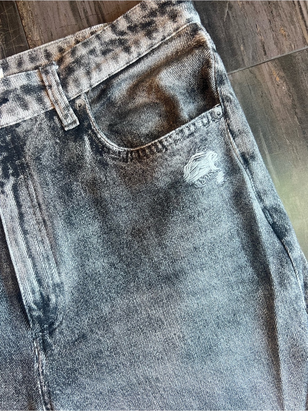 rag & bone Washed Black Straight Leg Jeans - Picture 6 of 8